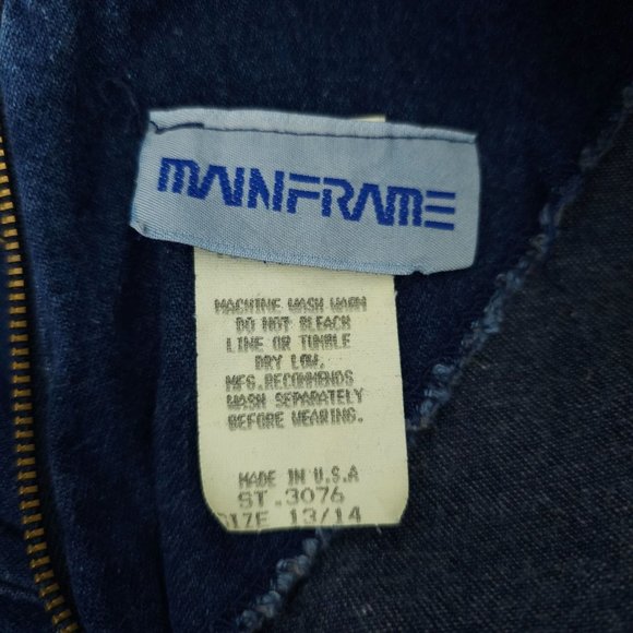 Vintage Denim Dress Modest READ SIZE 13/14 Long Sleeve Y2K 80s 90s Dark Wash - Picture 4 of 16